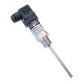 Noshok 800 Series Temperature Transmitter, 30/200°F Temperature Range, 0-10Vdc Output, 1/2 NPT Process Connection, 1/2 ISO 4400 Conduit Connection, 2.5 in Stem, 6 mm Diameter 800-30/200-1-5-8-14-025-6